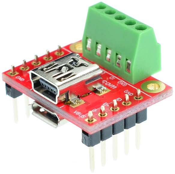 micro and Mini USB Type B Female Socket Breakout Board